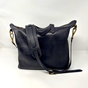 Madewell The Zip-Top Transport Crossbody, leather tote bag